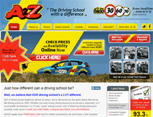 Tablet Screenshot of a2zofmotoring.co.uk